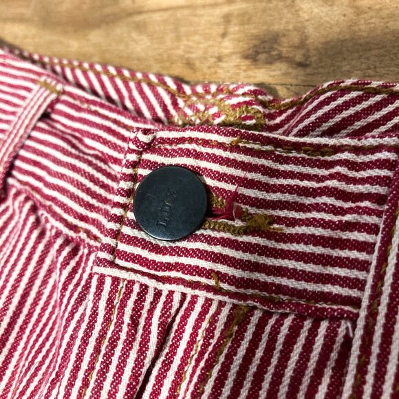 100% Cotton Low Rise Short Shorts Red and White stripe Size 4 - Picture 5 of 15